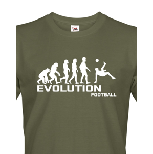 Pánské tričko evoluce fotbalu - ideální dárek pro fotbalistu