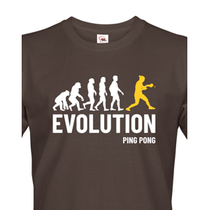 Pánské tričko Evoluce ping pong-  skvělý dárek pro hráče ping pongu