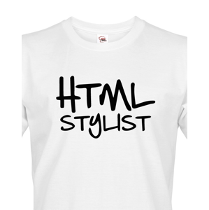 Pánské tričko HTML stylist - triko pro HTML kodéry