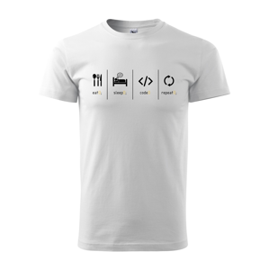 Pánské tričko IT Eat, sleep, code, repeat - pecka na triko přímo do tvého šatníku