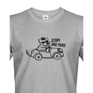 Pánské tričko Jezdím jako prase - ideální dárek pro každého řidiče