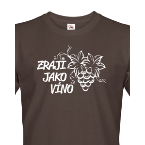 Pánské tričko k narozeninám Zraji jako víno - skvělý dárek