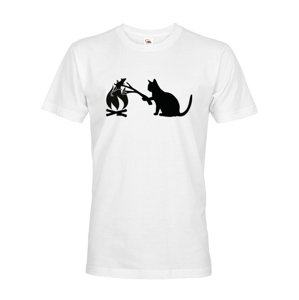 Pánské tričko kočka a myš - tričko pro milovníky koček