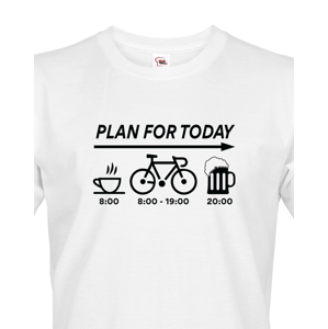 Pánské tričko Plans for Today - ideální dárek pro cyklistu 