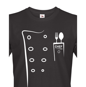 Pánské tričko pro kuchaře s imitaci rondonu