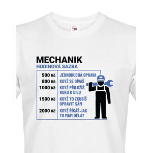 Pánské tričko pro mechaniky - hodinová sazba