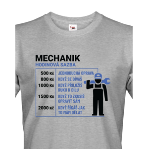 Pánské tričko pro mechaniky - hodinová sazba