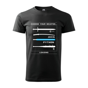 Pánské tričko pro programátory Choose your weapon