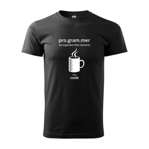 Pánské tričko pro programátory Convert coffee in to code musíš mít