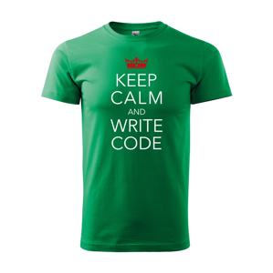 Pánské tričko pro programátory Keep calm and write code s dopravou jen za 46 Kč