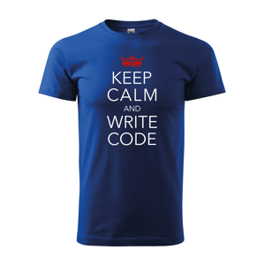Pánské tričko pro programátory Keep calm and write code s dopravou jen za 46 Kč