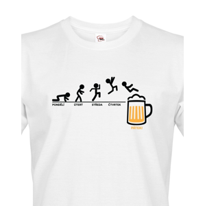 Pánské tričko s motivem Pondělí - pátek - pivo - ideální dárek pro pivaře