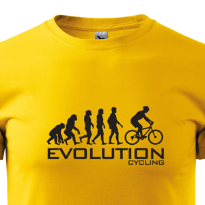 Pánské tričko s potiskem Evoluce cyklistiky. Nejoblíbenější motiv v kategorii.