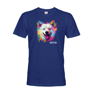 Pánské tričko s potiskem plemene  Americký eskimácky pes s volitelným jménem