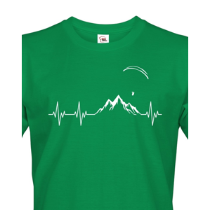 Pánské tričko s potiskem Tep Paragliding - ideální dárek k narozeninám
