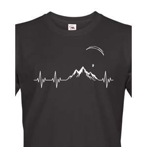 Pánské tričko s potiskem Tep Paragliding - ideální dárek k narozeninám