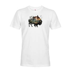 Pánské tričko s potiskem zvířat - Bizon