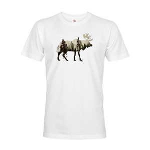 Pánské tričko s potiskem zvířat - Jelen