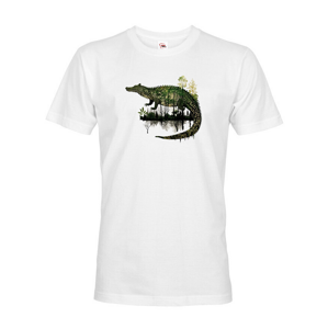 Pánské tričko s potiskem zvířat - Krokodýl