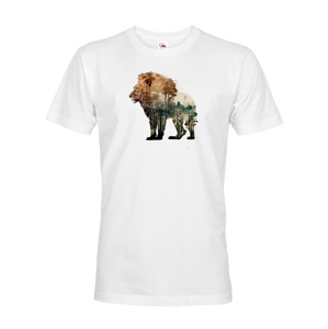 Pánské tričko s potiskem zvířat - Lev