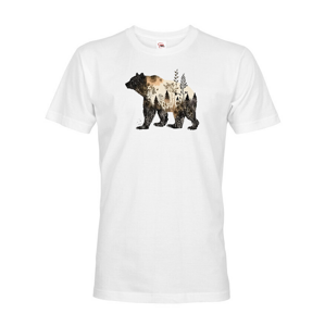 Pánské tričko s potiskem zvířat - Medvěd