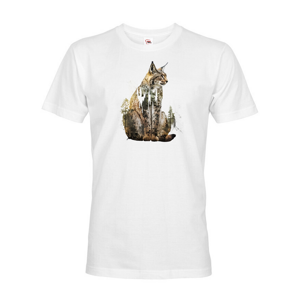 Pánské tričko s potiskem zvířat - Rys