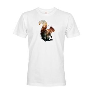 Pánské tričko s potiskem zvířat - Veverka