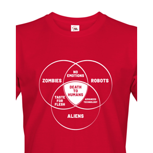 Pánské tričko Zombies, Robots, Aliens - ideální triko pro Geeky