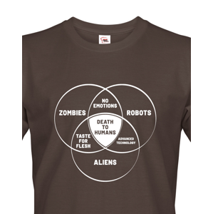 Pánské tričko Zombies, Robots, Aliens - ideální triko pro Geeky