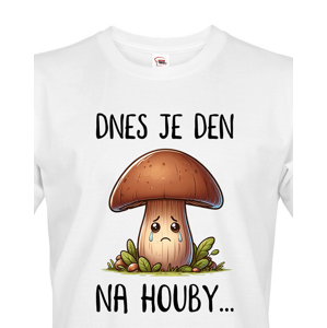 Pánské triko s potiskem Den na houby - triko pro houbaře