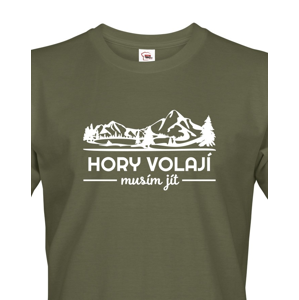 Pánské turistické triko Hory volají musím jít