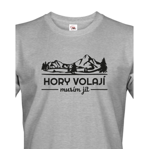 Pánské turistické triko Hory volají musím jít