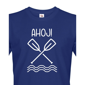 Pánské vodácké tričko Ahoj! - s dotiskem jména, týmu nebo čísla
