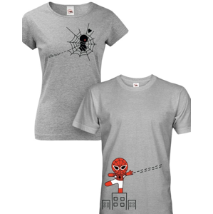 Párová trička s marvel hrdinou Spider Manem. Trička pro zamilované.
