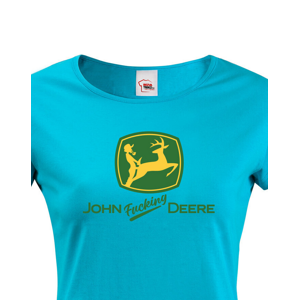 Skvělé dámské tričko John fucking deere - tričko pro fanoušky této značky