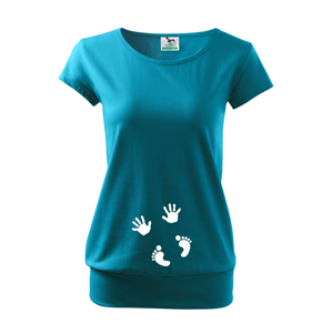 Těhotenské Tričko s motivem Otisky - originální a vtipný motiv na triko