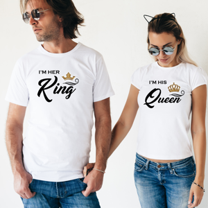Trička pro zamilované páry King a Queen - skvělý dárek nejen k Valentýnu