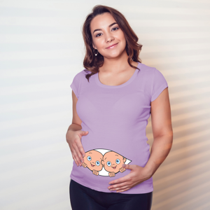 Tričko pro těhotné maminky s dvojčátky - skvělý dárek pro nastávající maminku