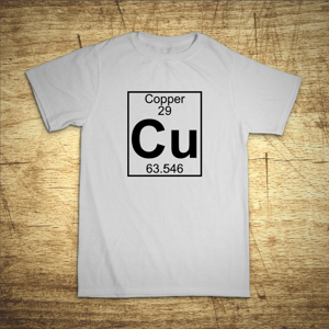 Tričko s motívom Cu - Meď
