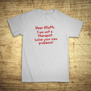 Tričko s motívom Dear math
