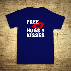 Tričko s motívom Free hugs and kisses