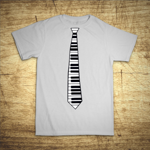Tričko s motívom Kravata klavír.