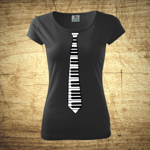 Tričko s motívom Kravata klavír.