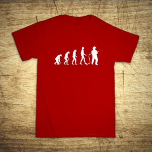 Tričko s motívom Požiarnik evolúcia
