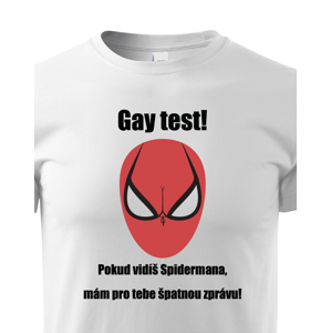 Vtipné tričko s potiskem Gay test